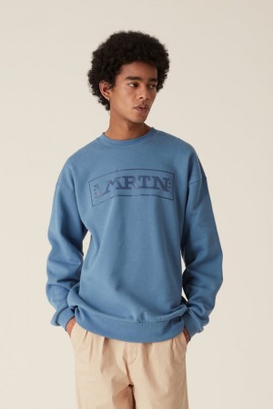 La Martina LMRTN Crew-neck Sweatshirt Blau | VREP7634