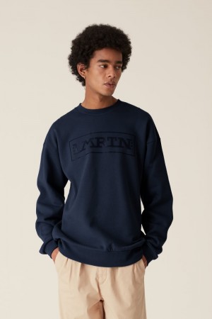 La Martina LMRTN Crew-neck Sweatshirt Navy | ANRG4547