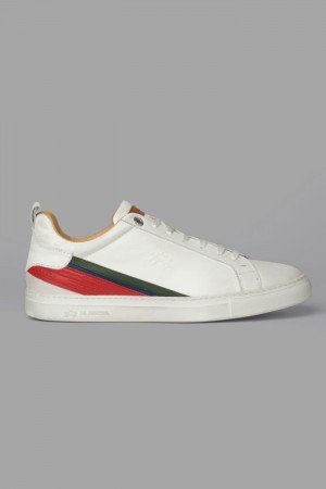 La Martina Leder With A White Crepe Sole Sneakers Herren Weiß | VIZK8931