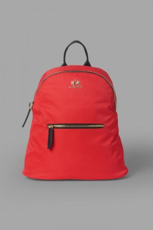 La Martina Nylon Rucksäcke Damen Rot | VGTB5230