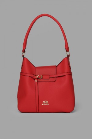 La Martina Plain-coloured Trapeze Taschen Damen Rot | YMHT4601