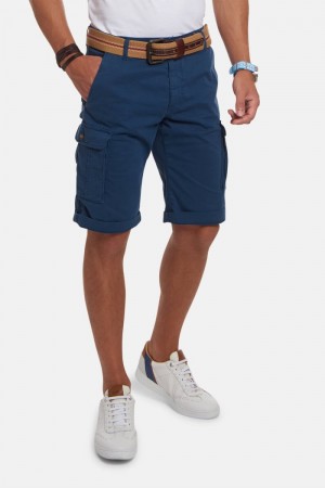 La Martina Regular-fit Stretch Baumwoll Bermudashorts Herren Navy | HGGI1968