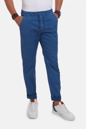 La Martina Regular-fit Stretch Baumwoll Chino-hosen Herren Blau | TCWH8192