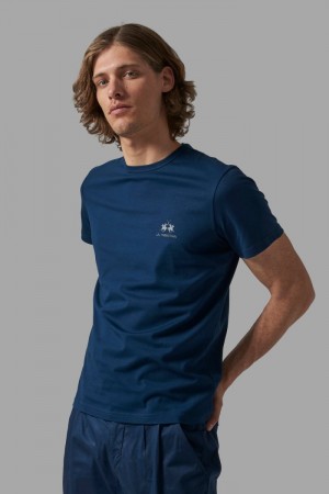 La Martina Regular-fit T-shirts Herren Navy | DASI4922