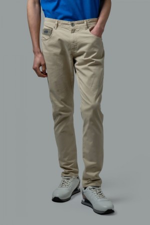 La Martina Slim-fit Stretch Baumwoll Hosen Herren Beige | QYYR0956