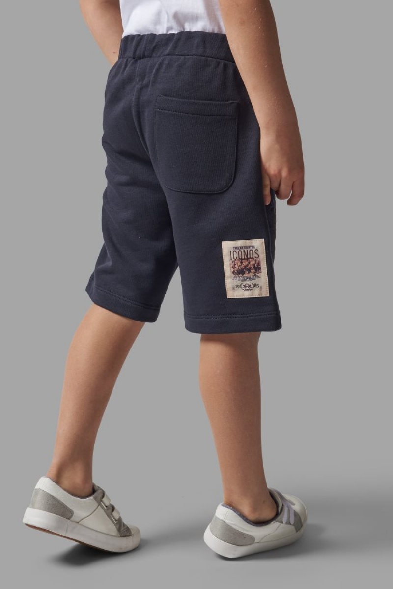 La Martina Brushed Baumwoll Bermudashorts Kinder Blau | OAHO0535