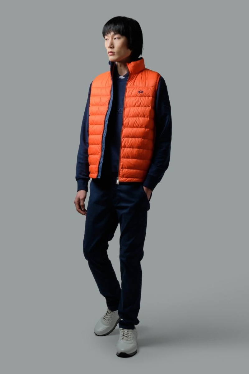 La Martina Goose Down-padded Weste Herren Rot Orange | NFXC3786