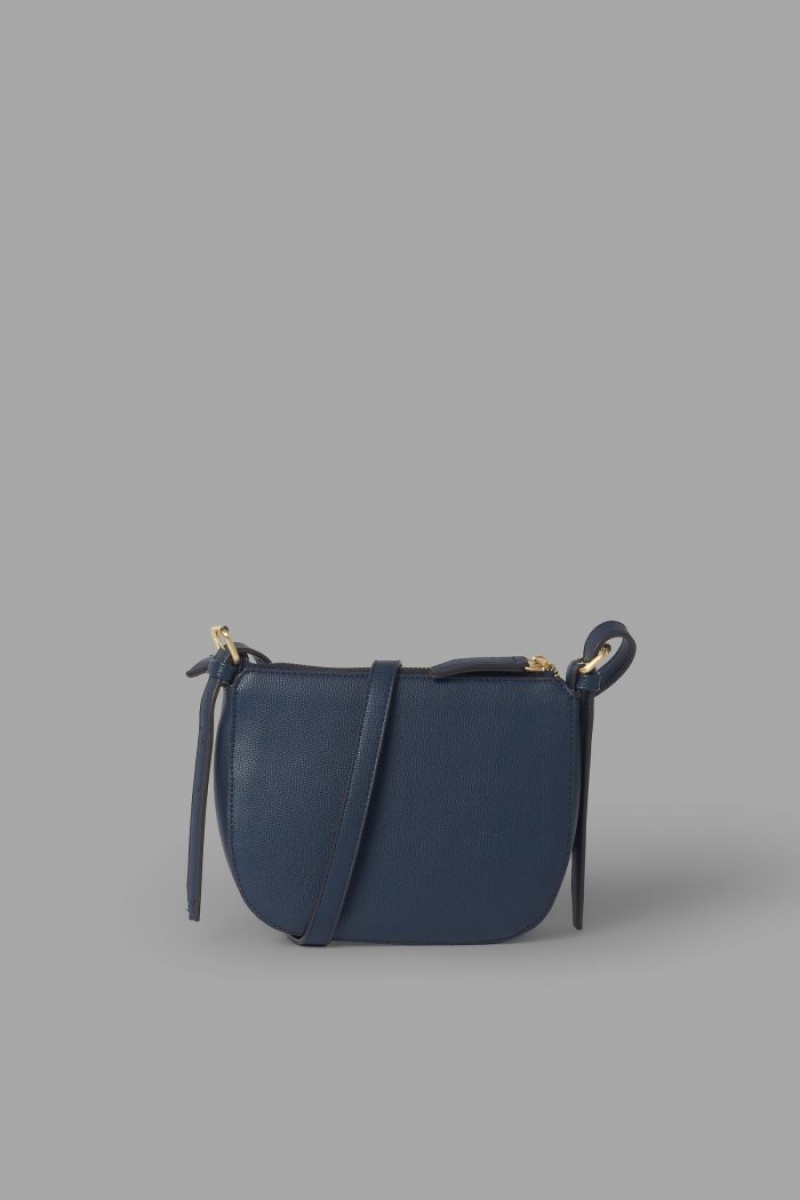 La Martina Klassische Faux Leder Taschen Damen Navy | TQIO4202