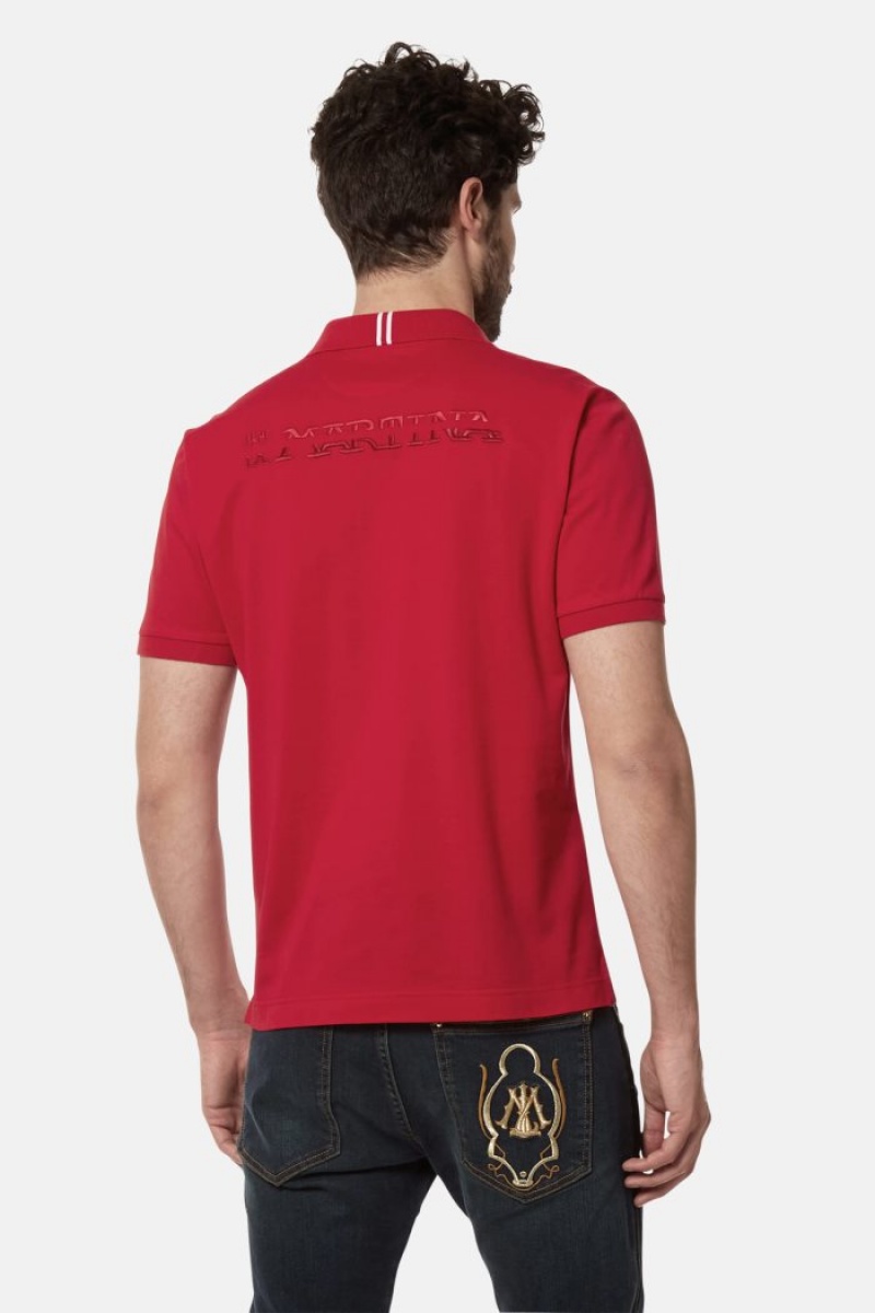 La Martina Kurzes-sleeved Regular Fit Poloshirt Herren Rot | OWRE7930