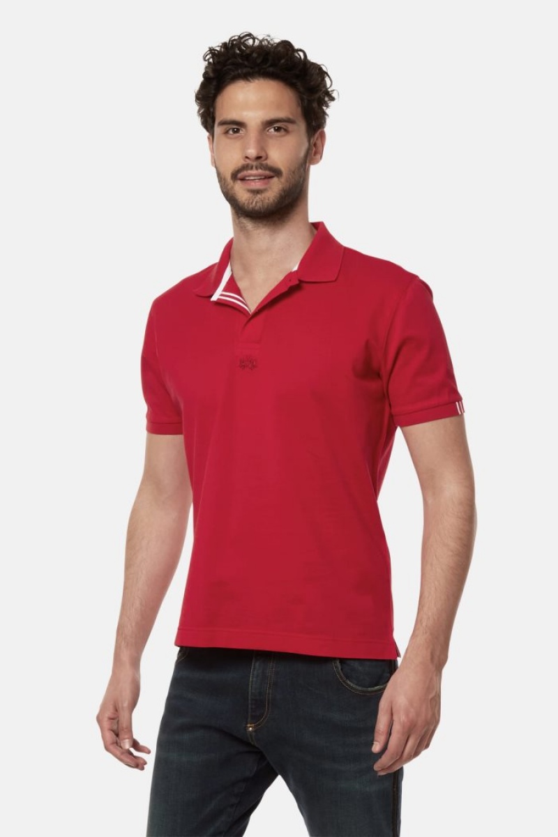 La Martina Kurzes-sleeved Regular Fit Poloshirt Herren Rot | OWRE7930