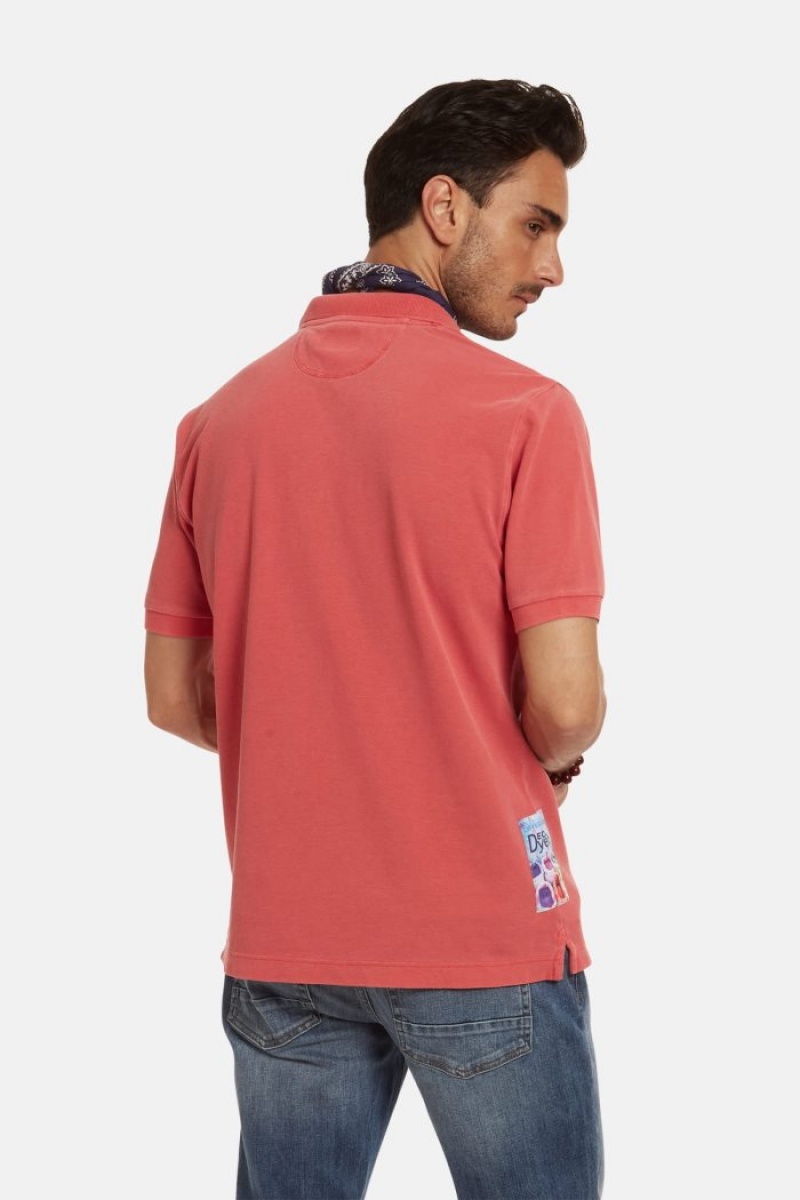 La Martina Kurzes-sleeved Regular-fit Baumwoll Poloshirt Herren Rot | UZED6792