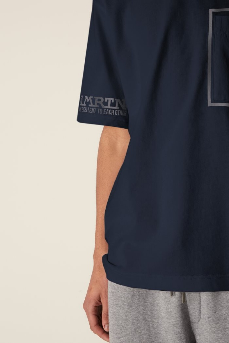 La Martina LMRTN Basic Breast-pocket T-shirts Navy | IYOG0798