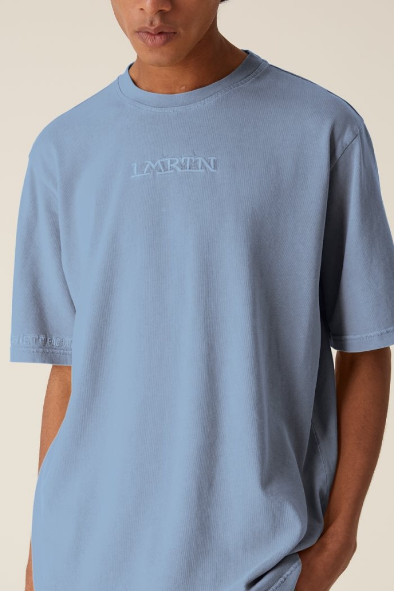 La Martina LMRTN Basic T-shirts Blau | IIJZ7968