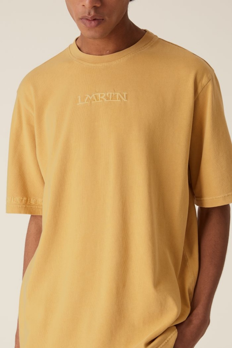 La Martina LMRTN Basic T-shirts Gelb | JLTM4458