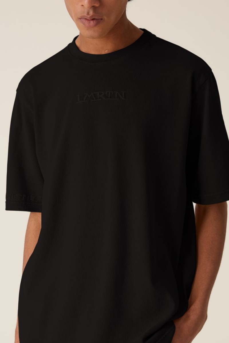 La Martina LMRTN Basic T-shirts Schwarz | JBAI1681