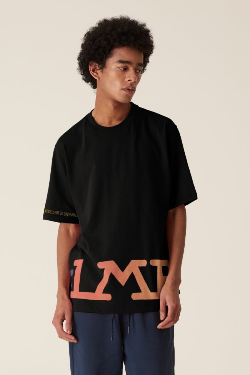 La Martina LMRTN Basic T-shirts Schwarz | QKRS5978