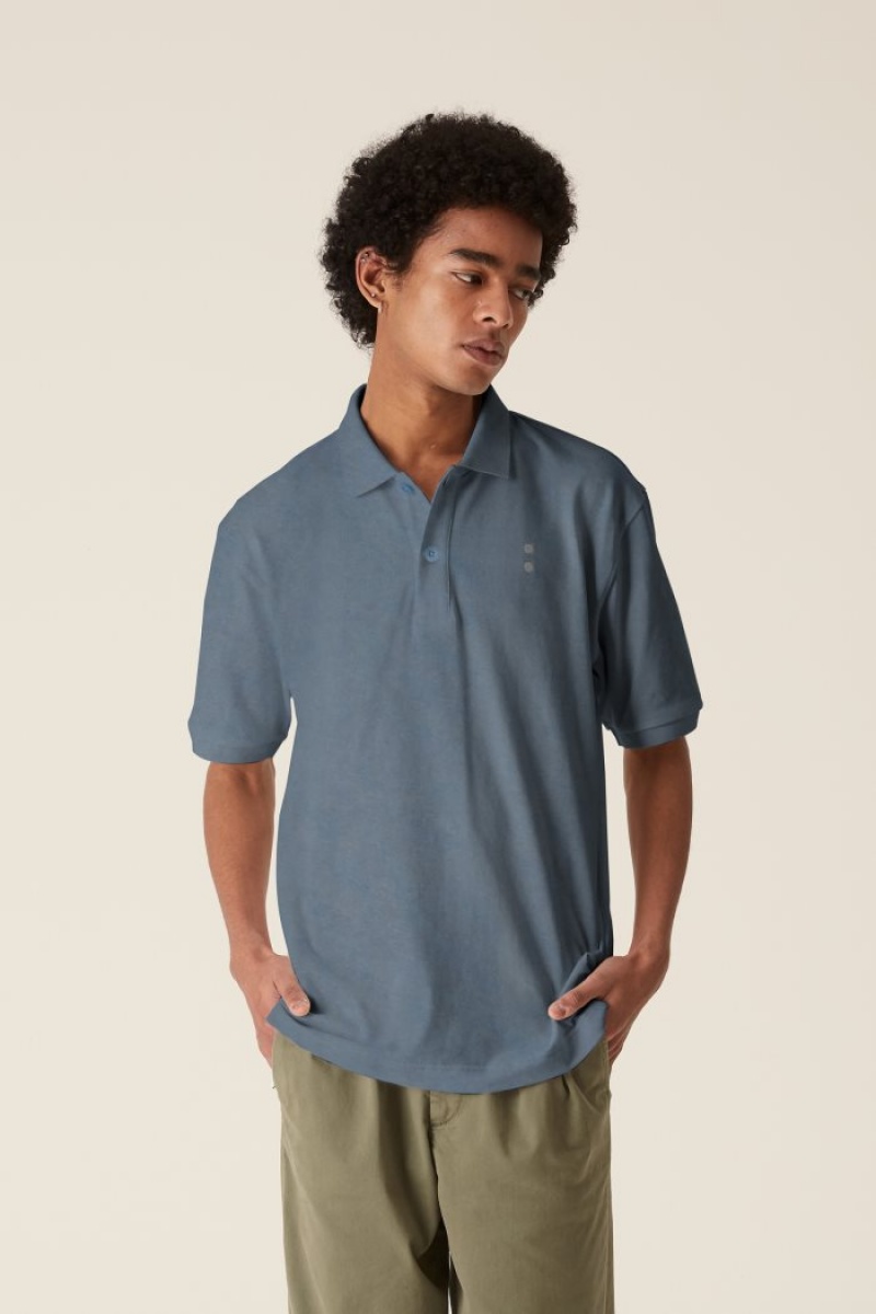 La Martina LMRTN Baumwoll Poloshirt Blau | QDMU2110