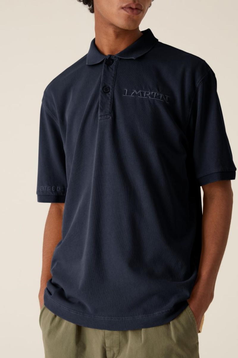 La Martina LMRTN Baumwoll Poloshirt Navy | LZEU7709