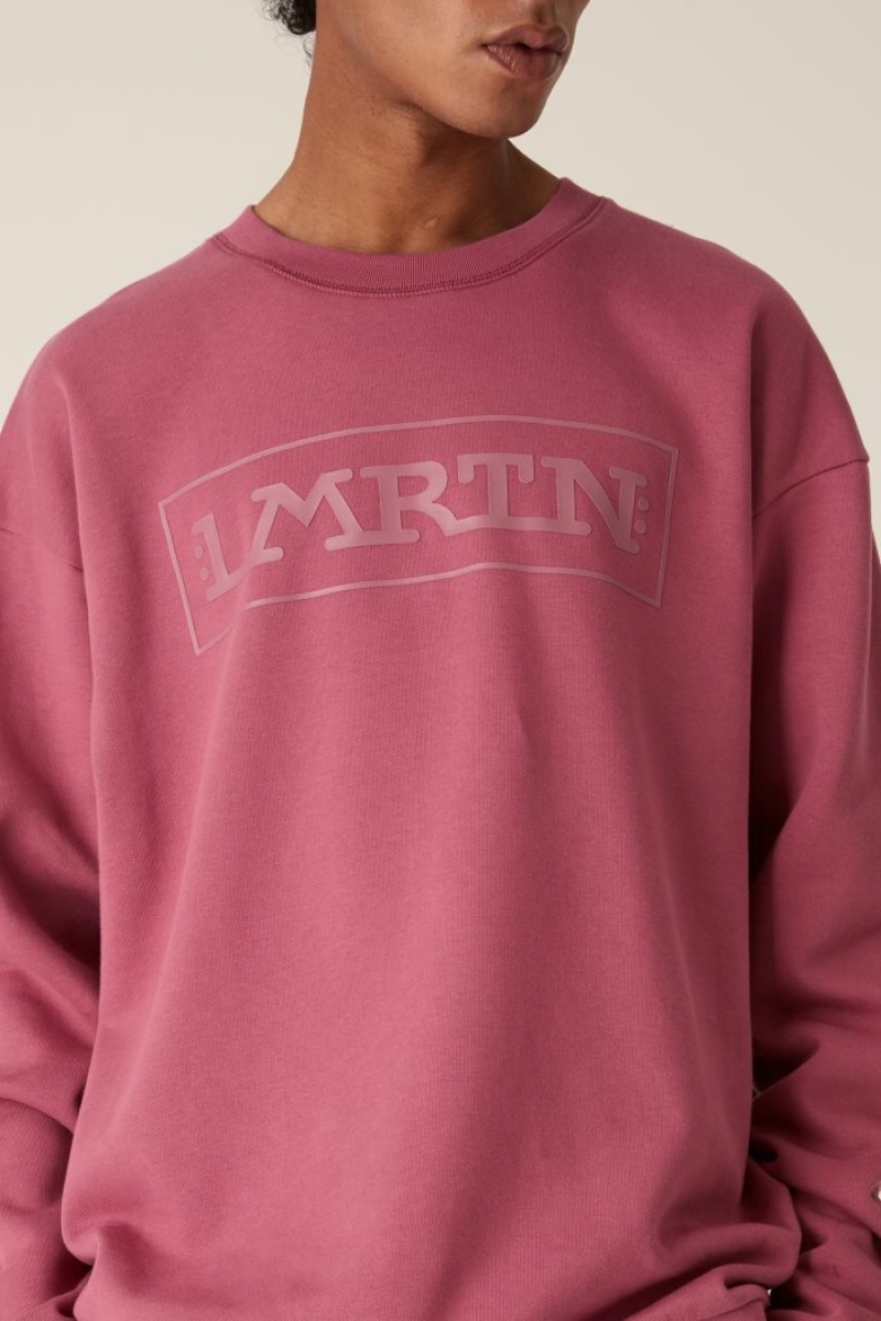 La Martina LMRTN Crew-neck Sweatshirt Rosa | TKFC0842