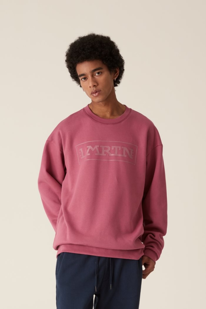 La Martina LMRTN Crew-neck Sweatshirt Rosa | TKFC0842