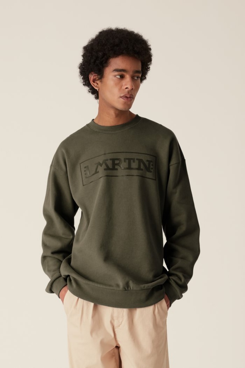 La Martina LMRTN Crew-neck Sweatshirt Tiefesgrün | HBMY4369