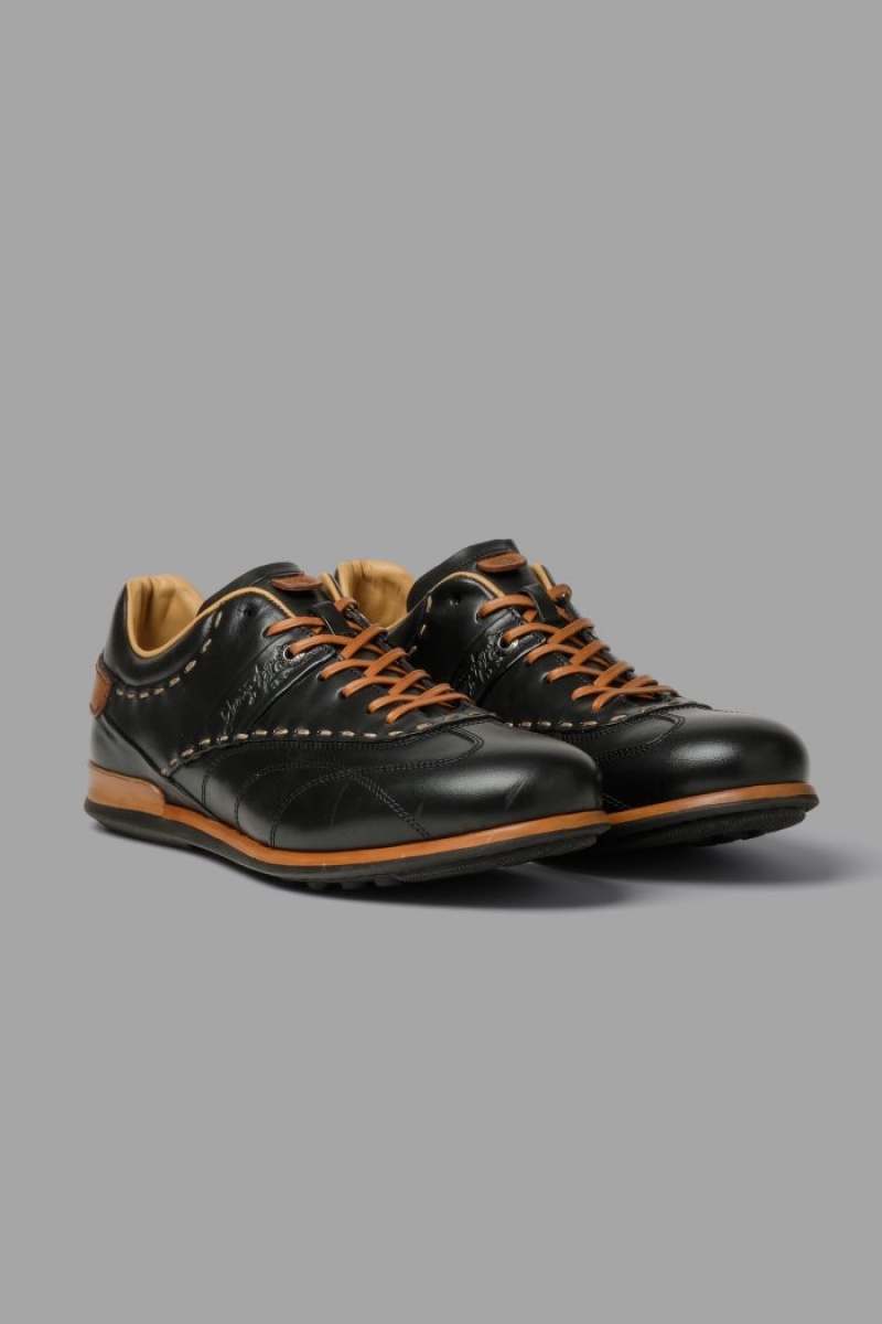 La Martina Leder Oxford-style Schuhe Herren Schwarz | IXMZ0932