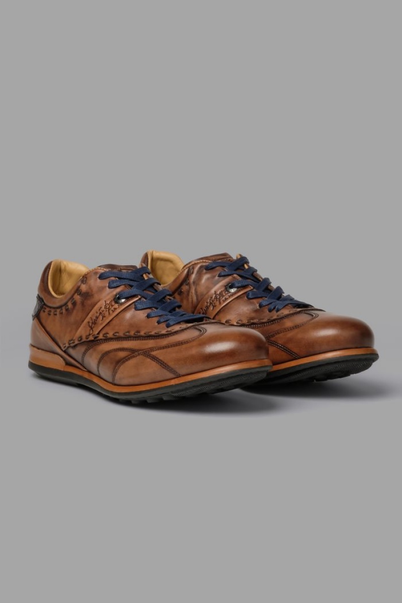 La Martina Leder Oxford-style Schuhe Herren Dunkelbraun | LNJH3846