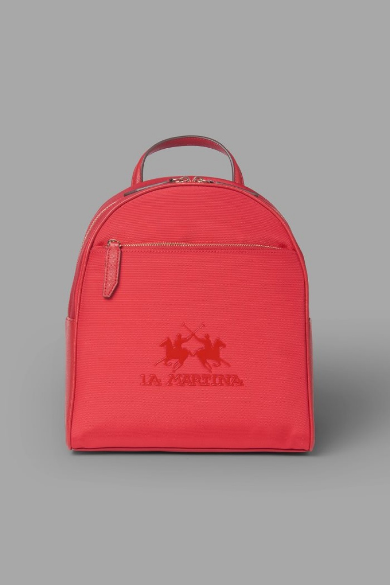 La Martina Nylon Rucksäcke Damen Rot | QLGW1074