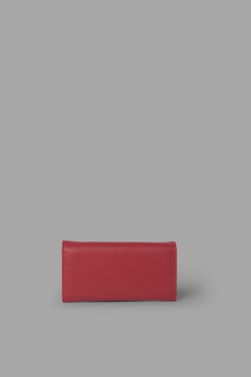 La Martina Plain-coloured Faux Leder Geldbörse Damen Rot | UYZA8343