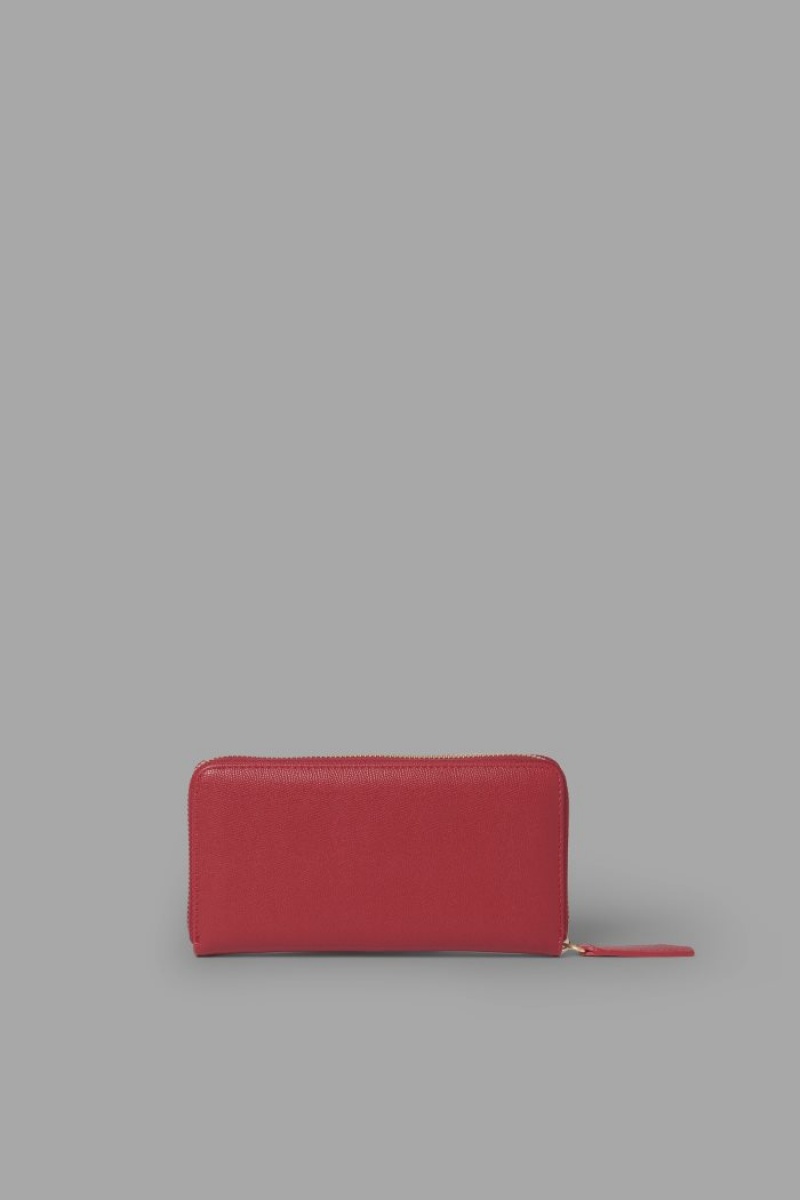 La Martina Plain-coloured Faux Leder Geldbörse Damen Rot | VDCP1495