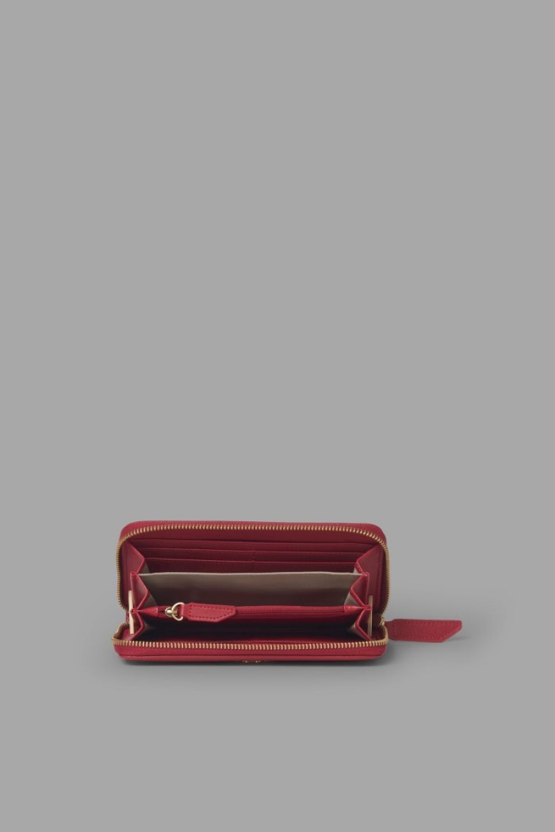 La Martina Plain-coloured Faux Leder Geldbörse Damen Rot | VDCP1495