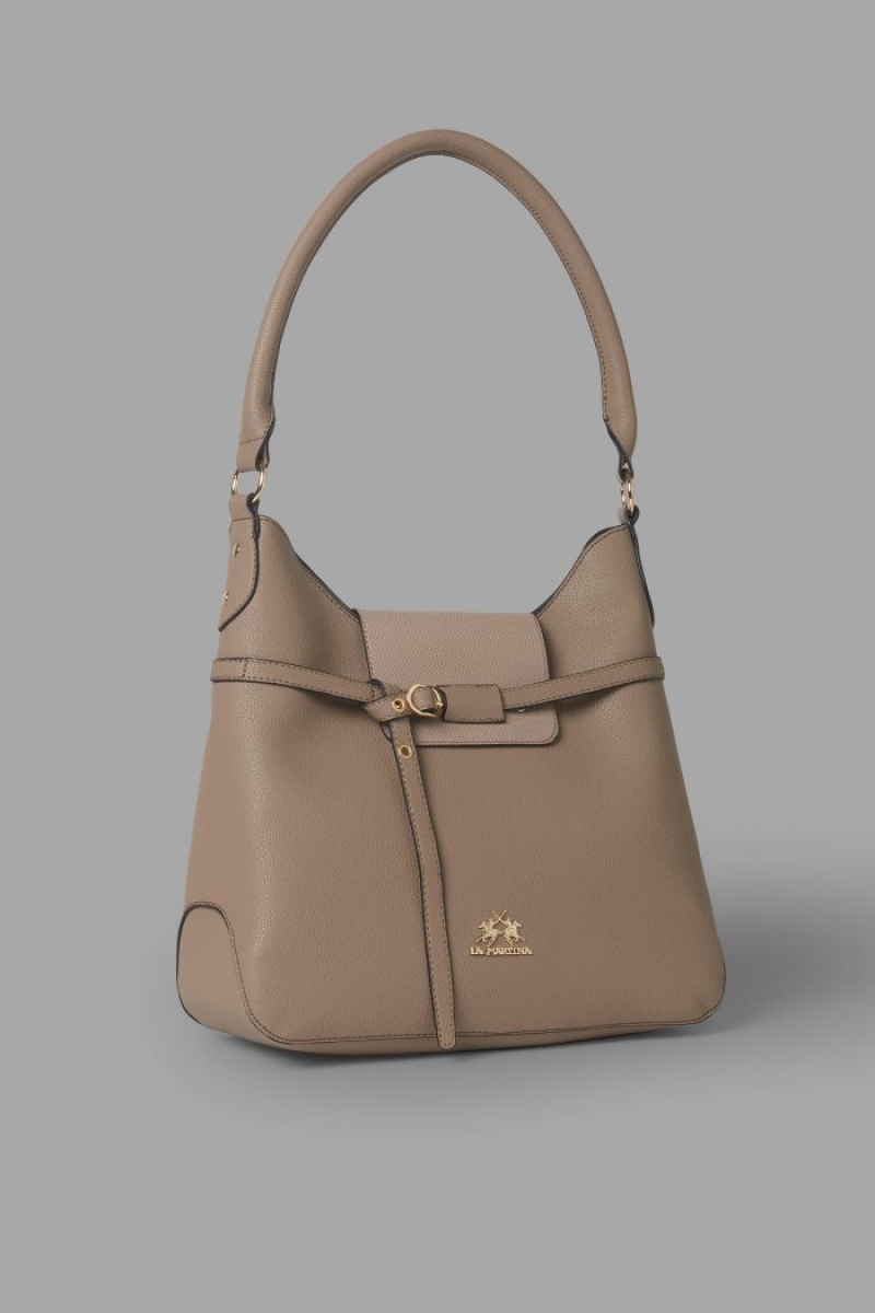 La Martina Plain-coloured Trapeze Taschen Damen Weiß | MGNR7995