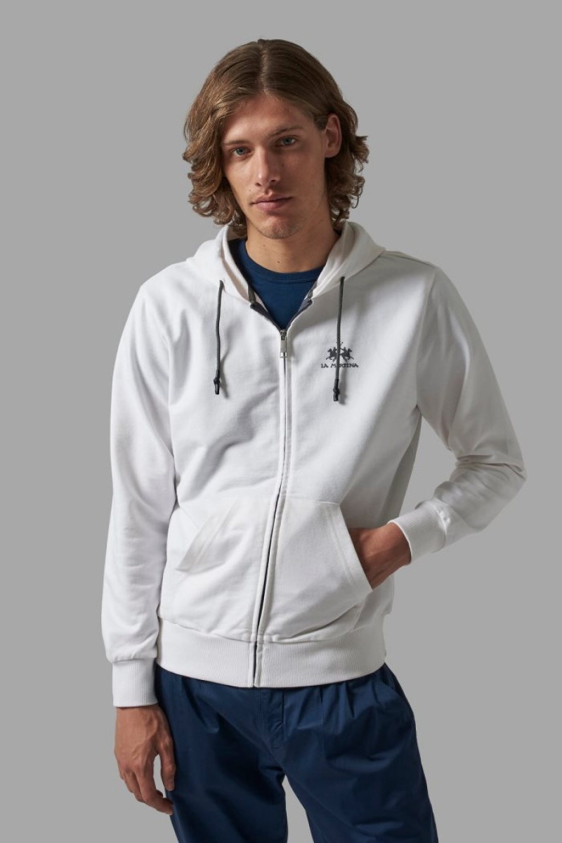 La Martina Regular Fit Sweatshirt Herren Weiß | SEUR7933