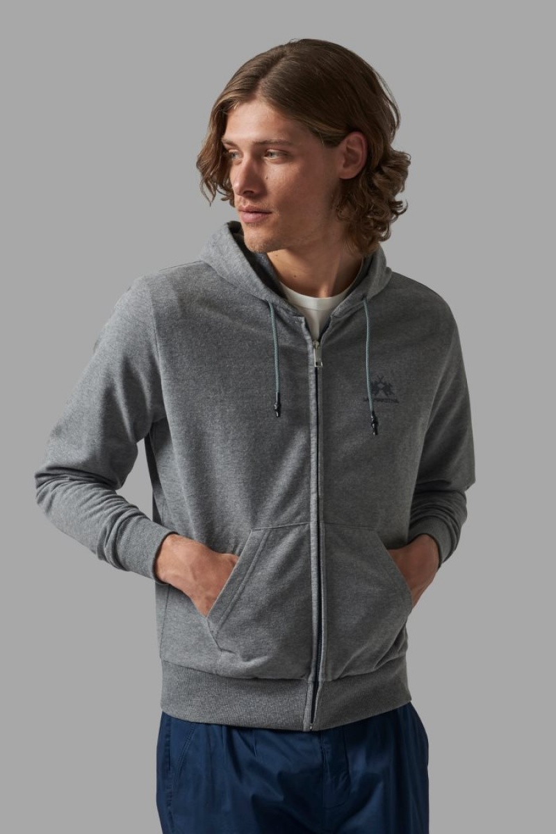 La Martina Regular Fit Sweatshirt Herren Grau | IJAO5894