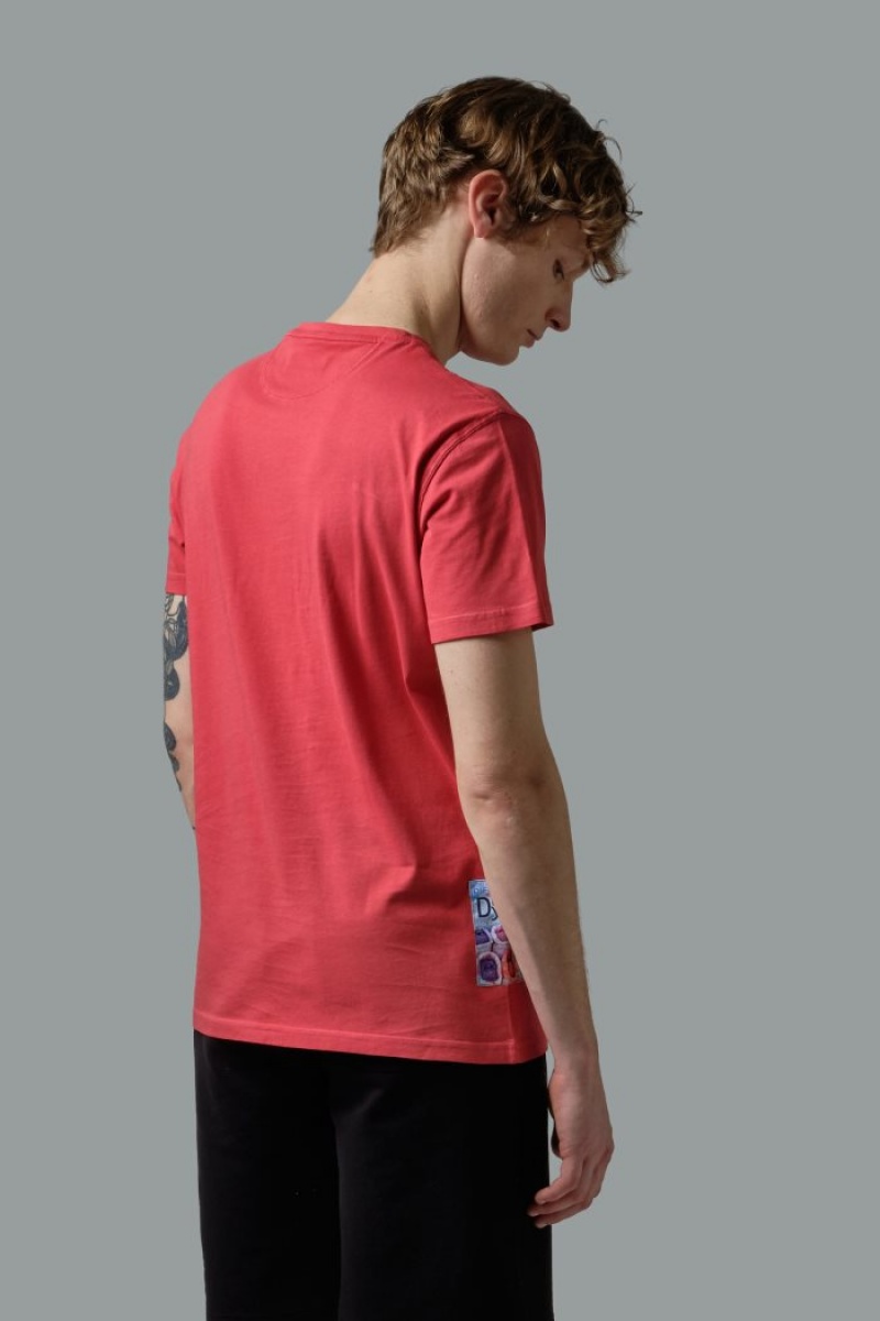 La Martina Regular-fit 100% Baumwoll T-shirts Herren Rot | KVPK2789