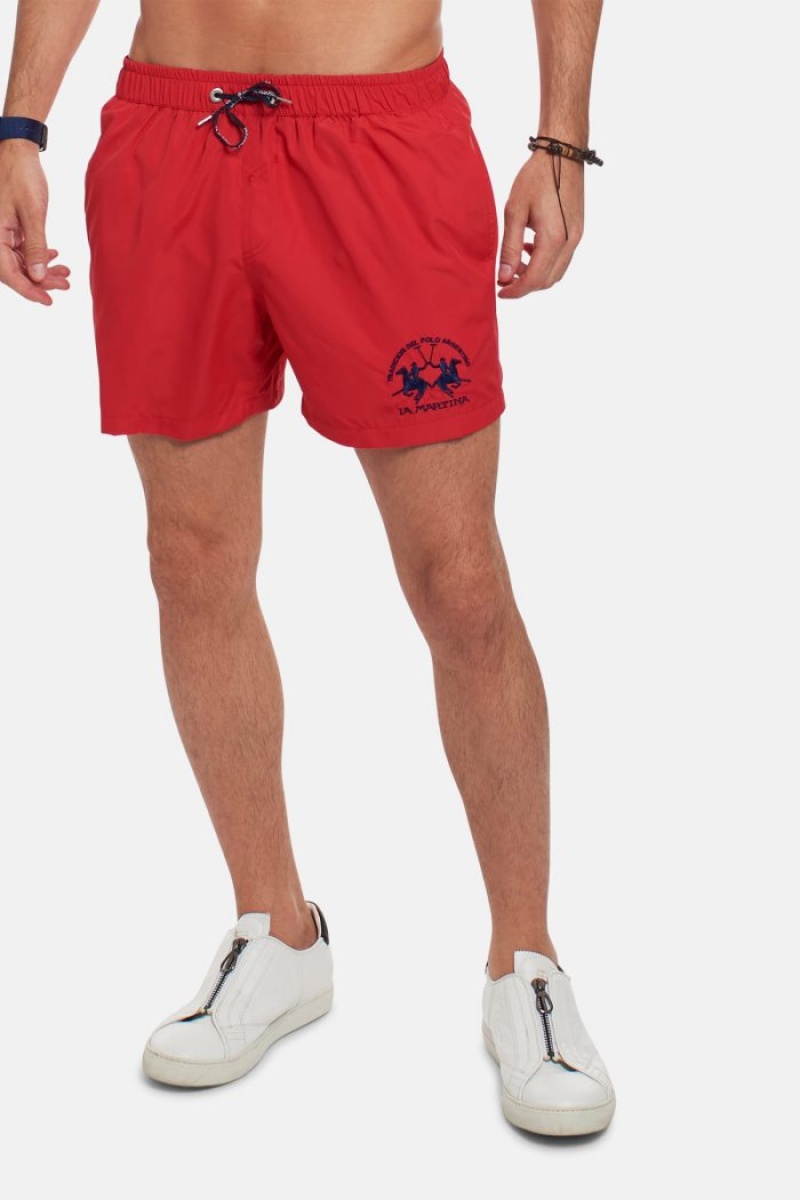 La Martina Regular-fit Badehose Herren Rot | UXNT4320