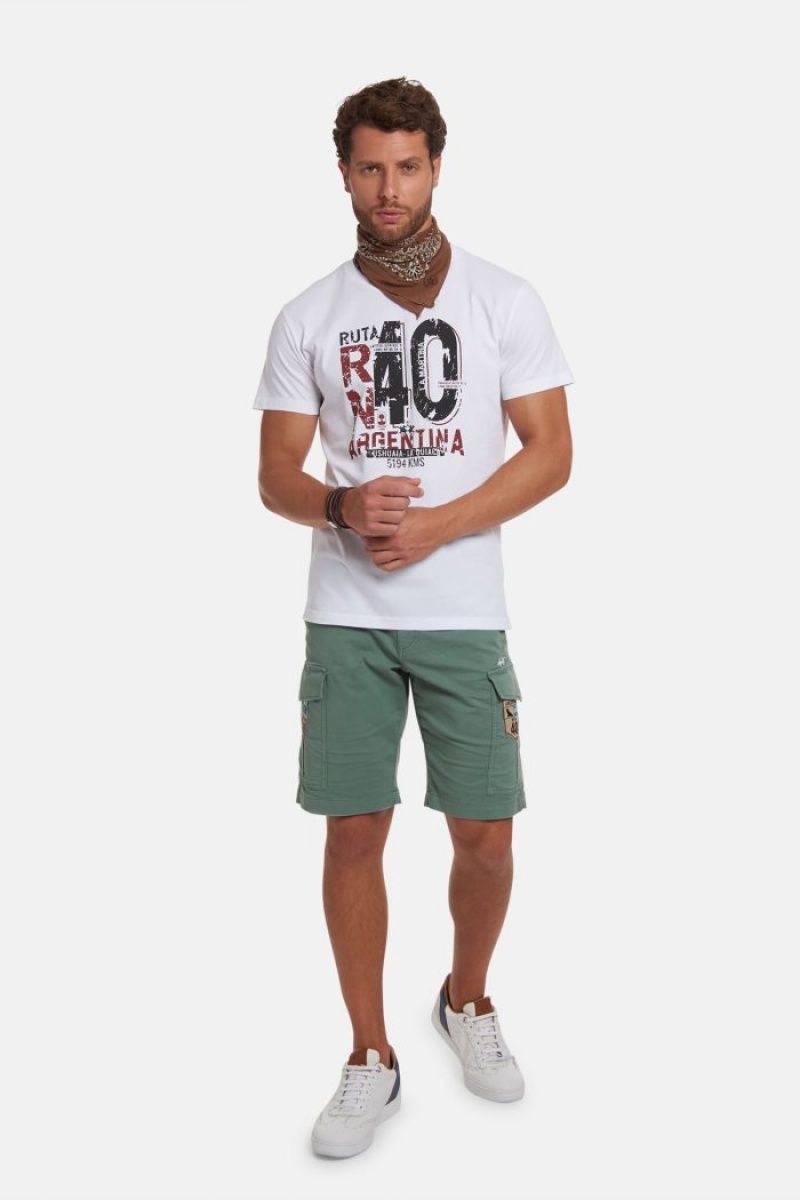 La Martina Regular-fit Baumwoll T-shirts Herren Weiß | AQQV8891