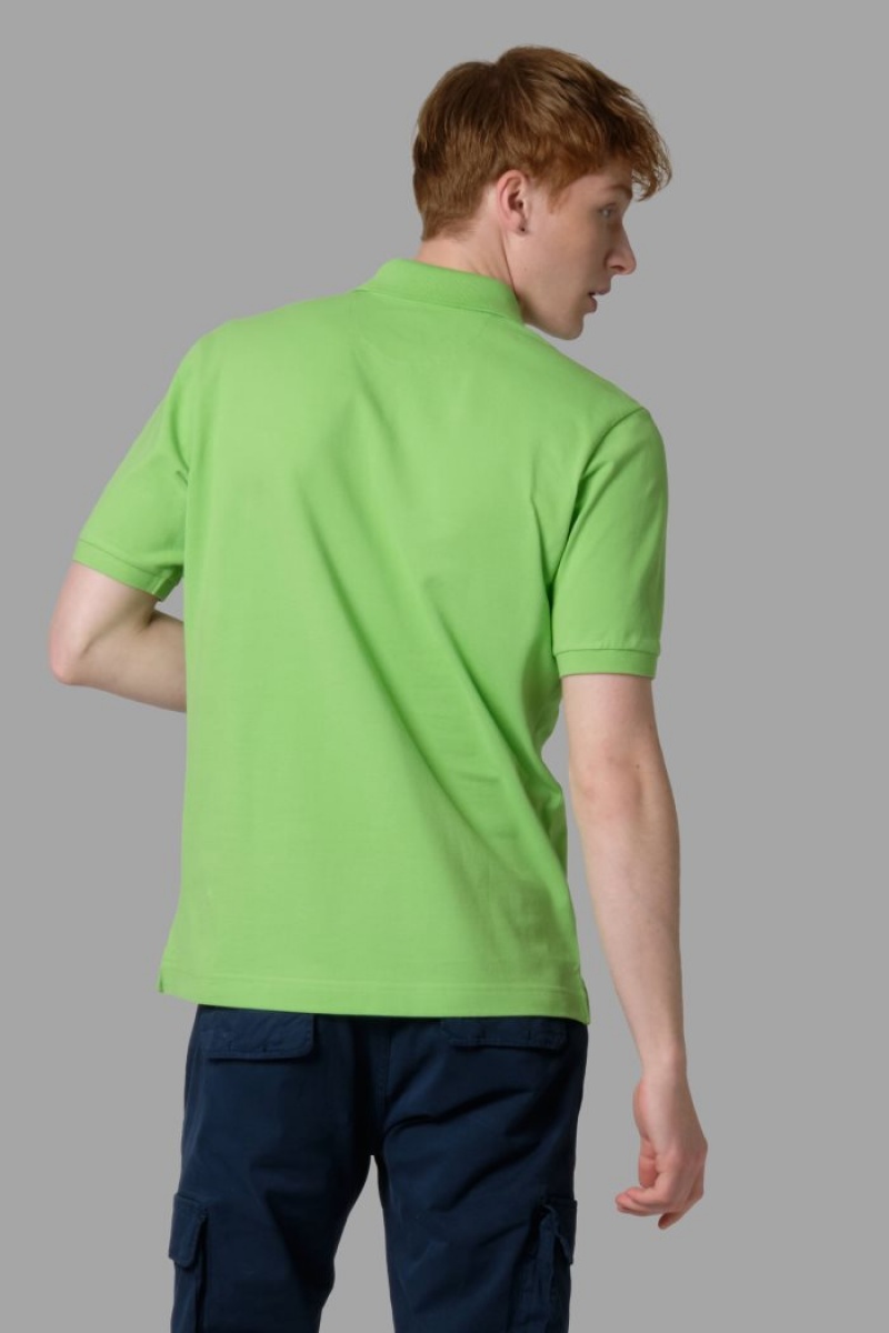 La Martina Regular-fit Klassische Piqué Poloshirt Herren Hellgrün | TPPC2639