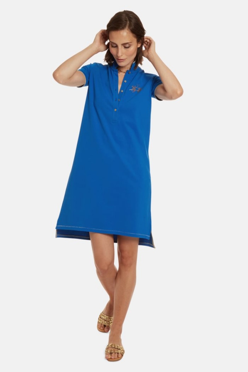 La Martina Regular-fit Kleid Damen Blau | WLWQ2961