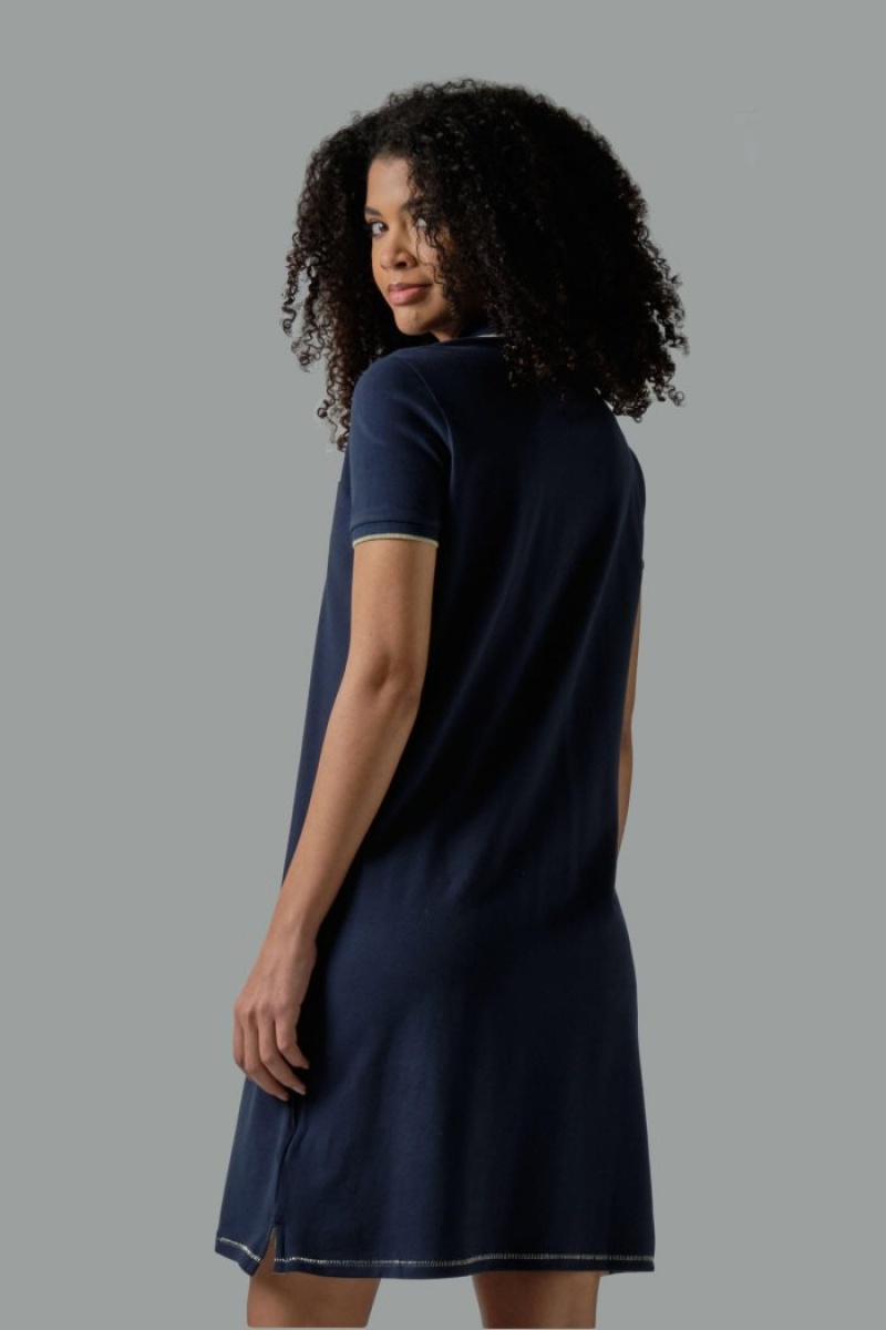 La Martina Regular-fit Kleid Damen Navy | UOMN9623