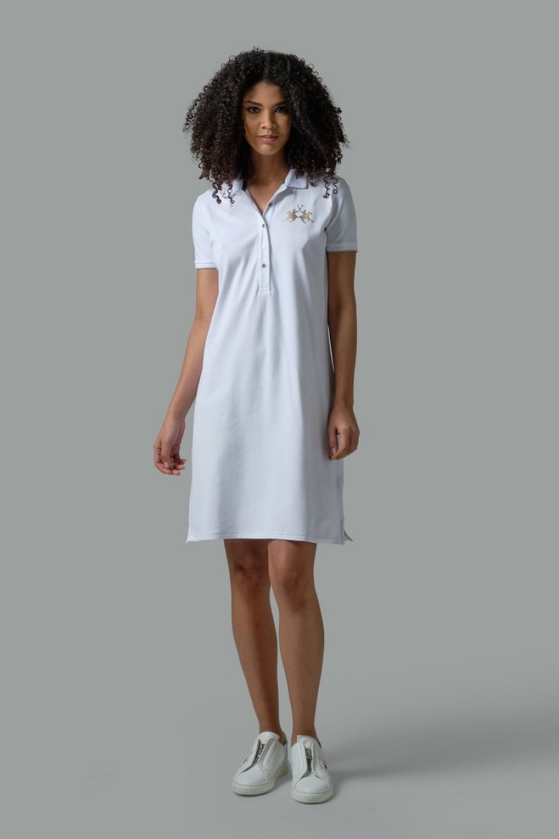 La Martina Regular-fit Kleid Damen Weiß | GOEX9967