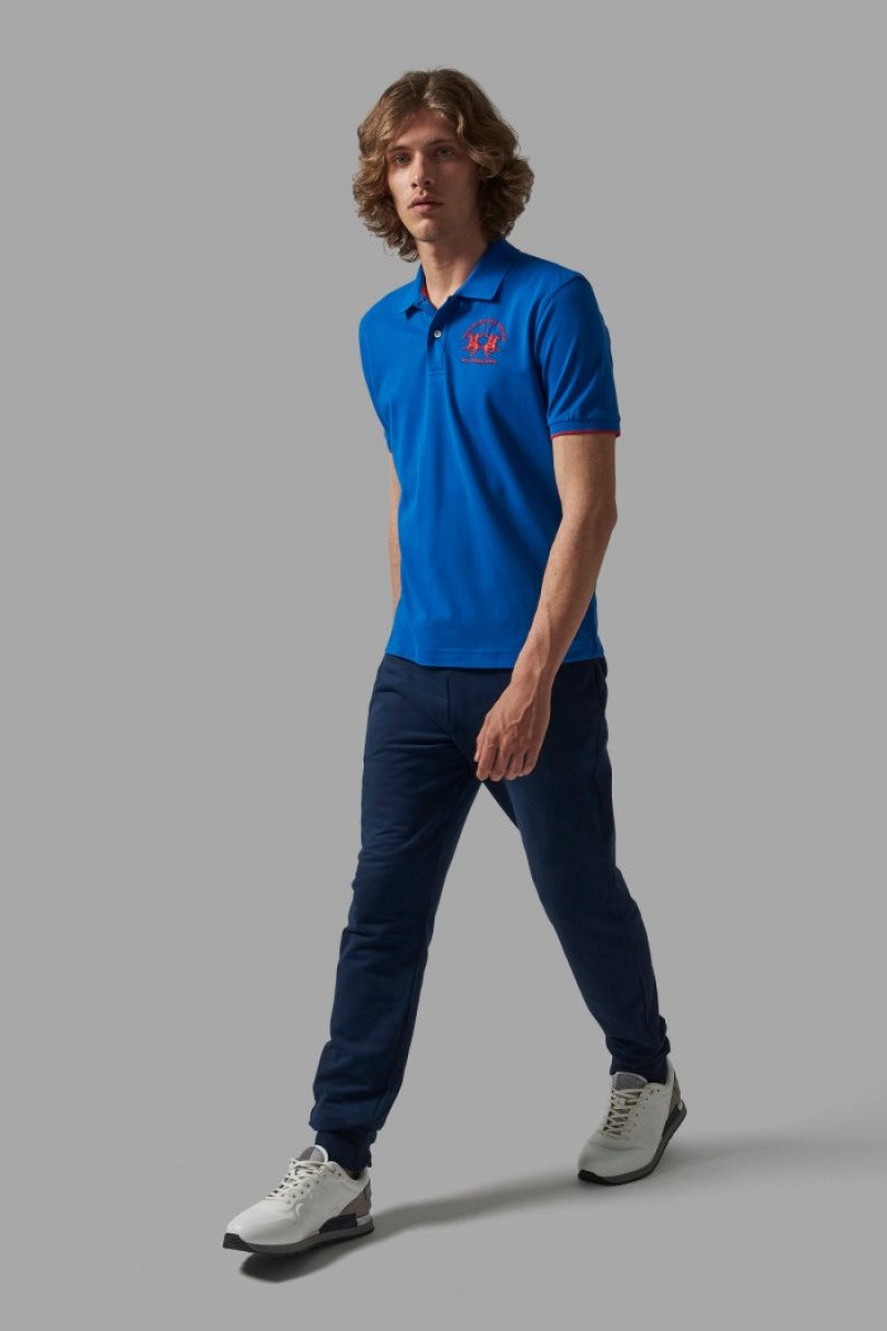 La Martina Regular-fit Poloshirt Herren Blau | DSYO0661