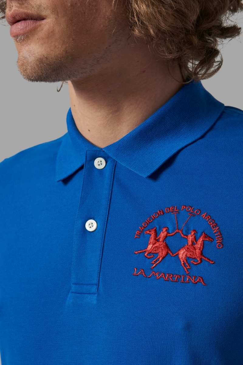 La Martina Regular-fit Poloshirt Herren Blau | DSYO0661