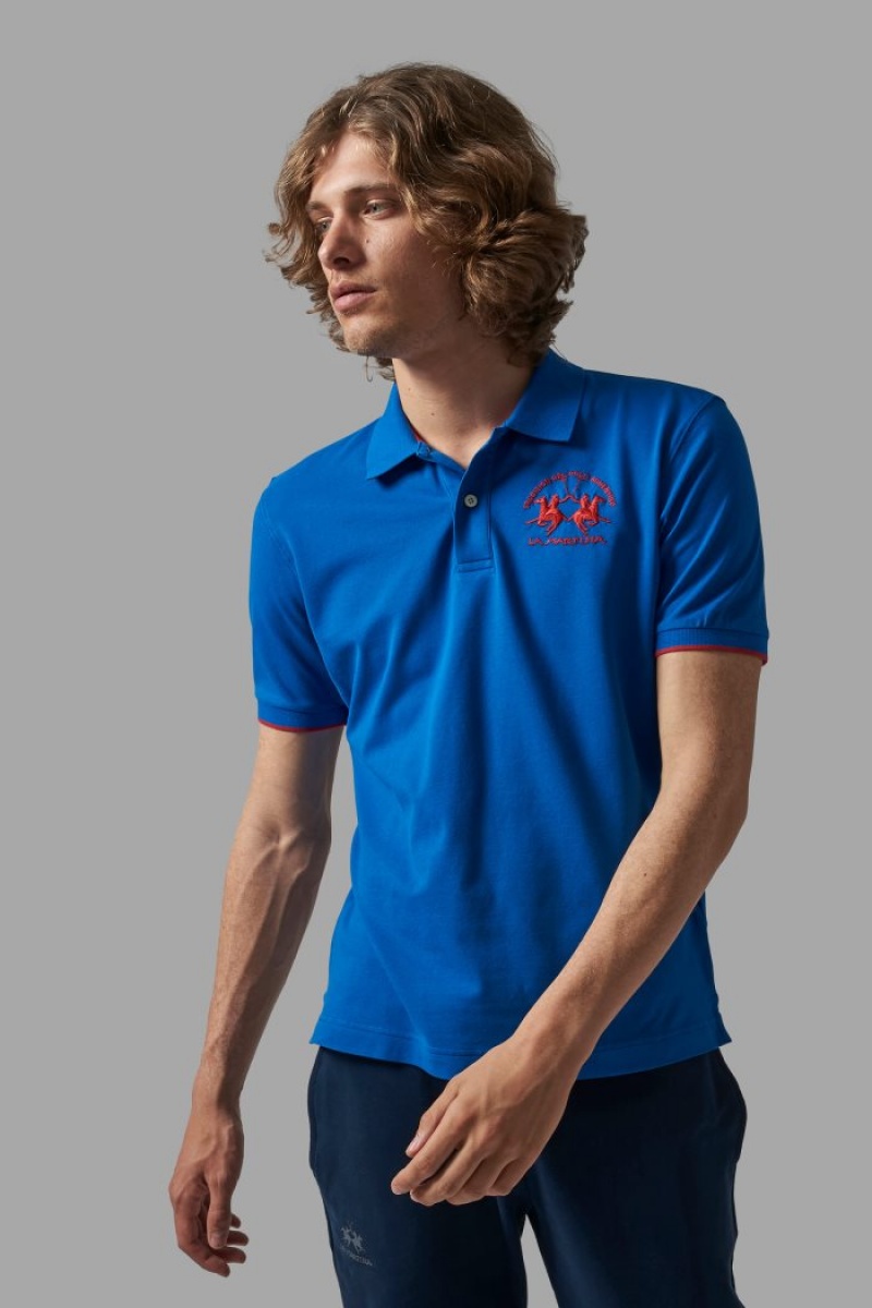 La Martina Regular-fit Poloshirt Herren Blau | DSYO0661