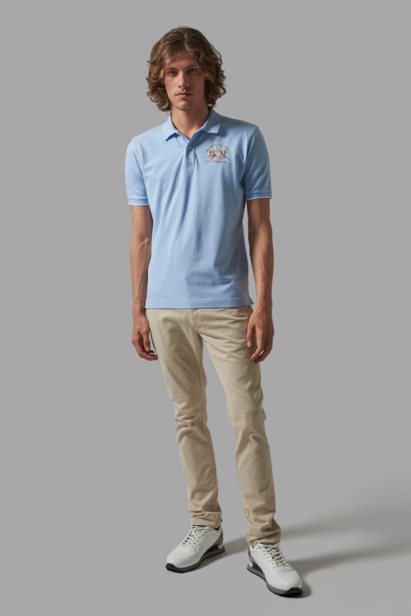 La Martina Regular-fit Poloshirt Herren Blau | EQKJ5486