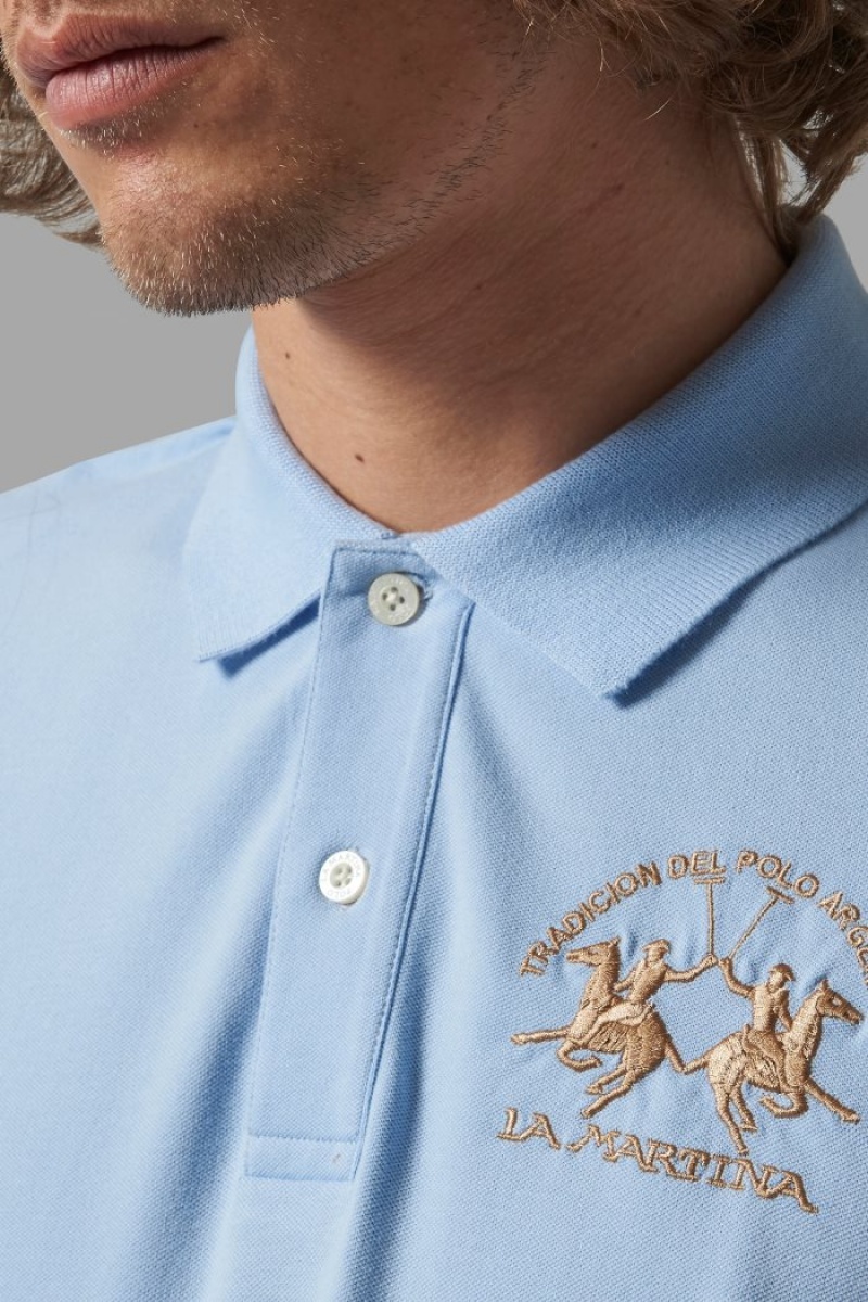 La Martina Regular-fit Poloshirt Herren Blau | EQKJ5486