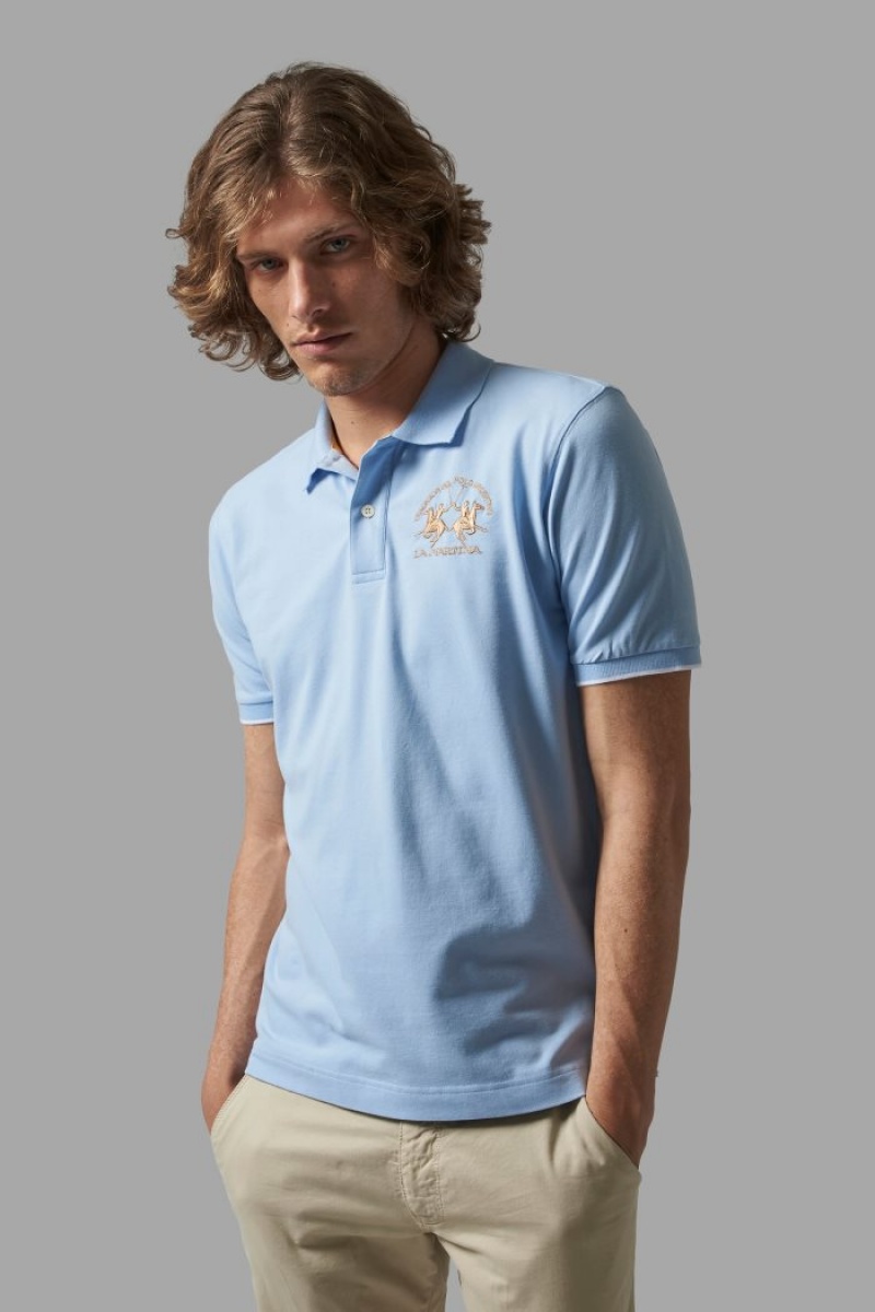 La Martina Regular-fit Poloshirt Herren Blau | EQKJ5486