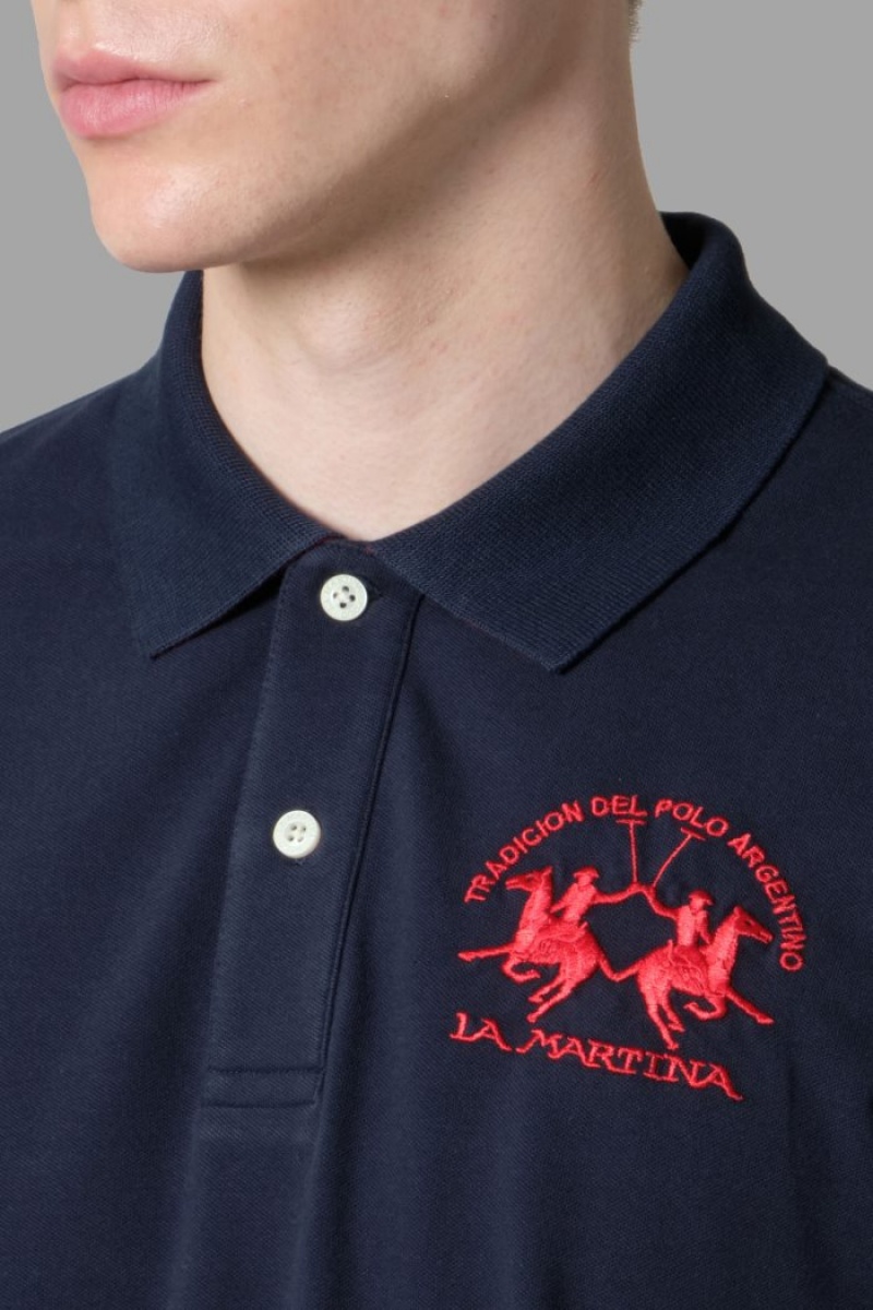 La Martina Regular-fit Poloshirt Herren Navy | PMTH3352