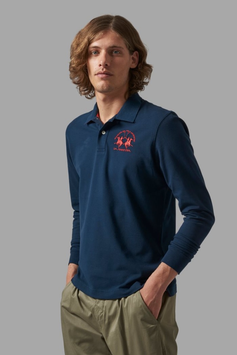 La Martina Regular-fit Poloshirt Herren Navy | EQTS2158