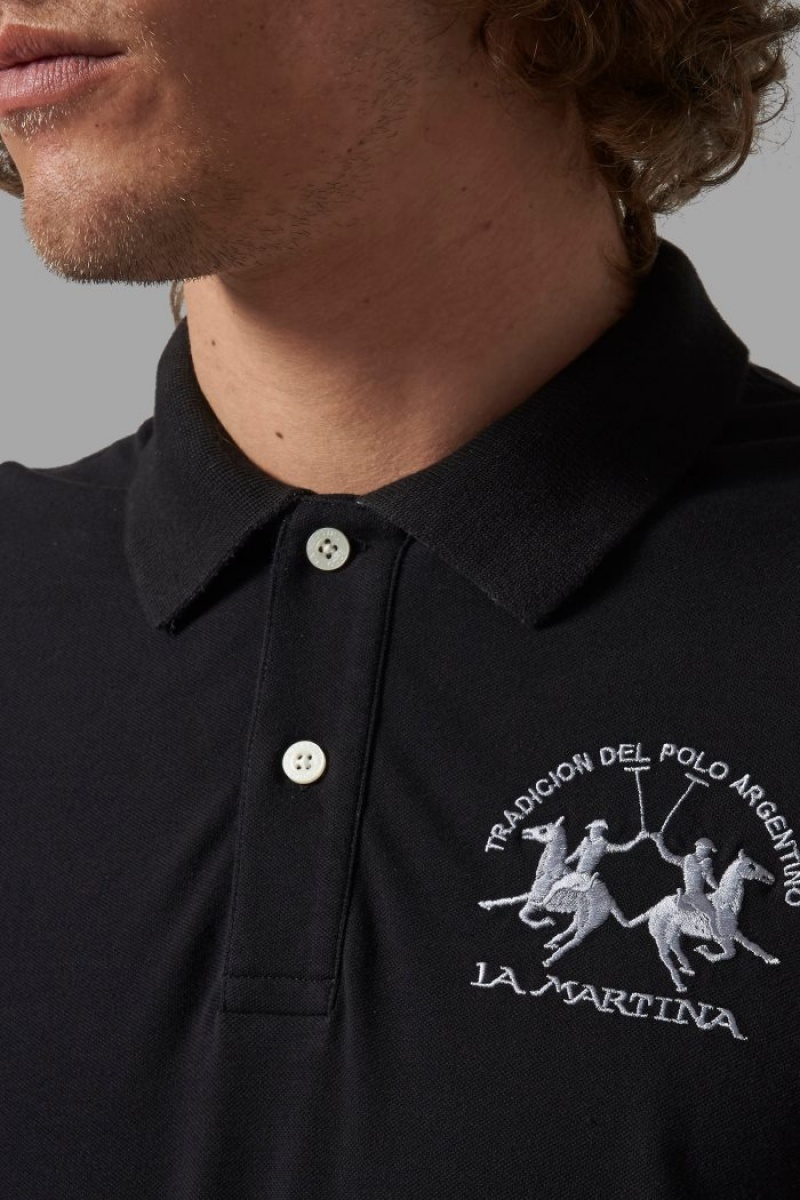 La Martina Regular-fit Poloshirt Herren Schwarz | ONND8162